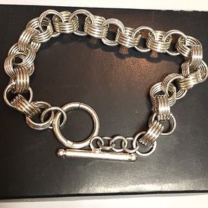 NIB*.925 chain link bracelet w/ toggle clasp